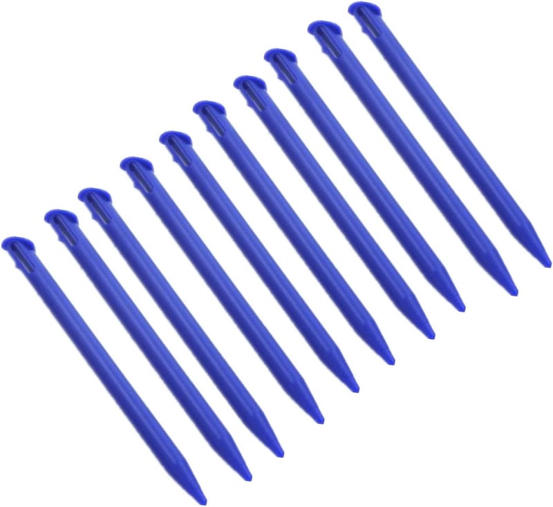 XHBTS 10 Pieces Plastic Replacement Touchscreen Stylus Pen, Compatible with Nintendo New 3DS XL, New 3DS LL (Blue) - Image 1
